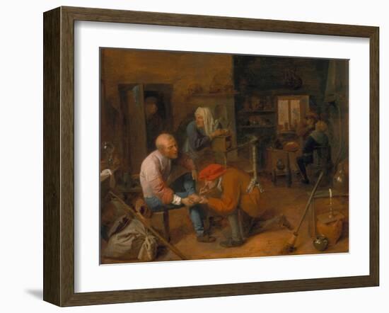 Village Barber-Adriaen Brouwer-Framed Giclee Print