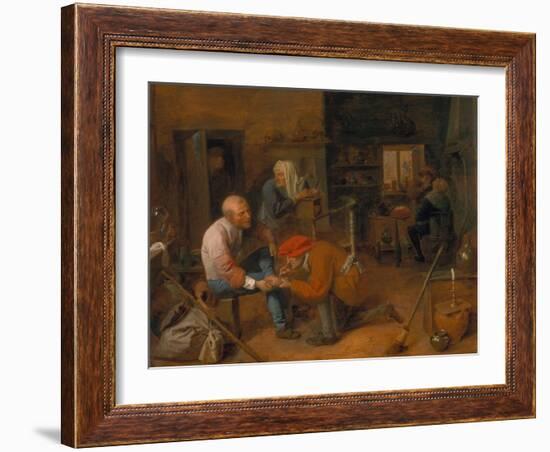 Village Barber-Adriaen Brouwer-Framed Giclee Print