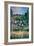 Village Behind The Fence-Paul Cézanne-Framed Art Print