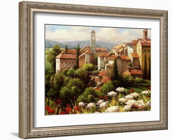 Village Bell Tower-Lazzara-Framed Art Print