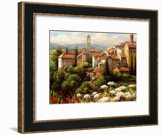 Village Bell Tower-Lazzara-Framed Art Print