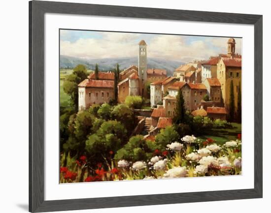 Village Bell Tower-Lazzara-Framed Art Print