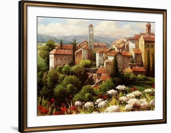 Village Bell Tower-Lazzara-Framed Art Print