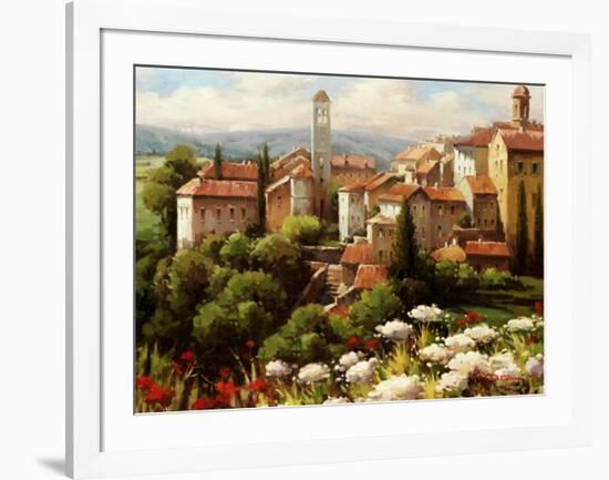 Village Bell Tower-Lazzara-Framed Art Print