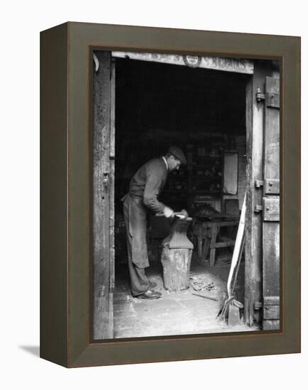 Village Blacksmith-null-Framed Premier Image Canvas