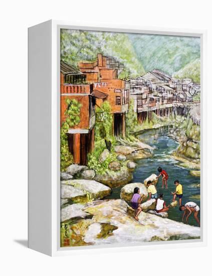 Village by the River, 1992-Komi Chen-Framed Premier Image Canvas