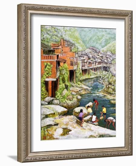 Village by the River, 1992-Komi Chen-Framed Giclee Print