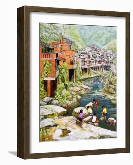 Village by the River, 1992-Komi Chen-Framed Giclee Print