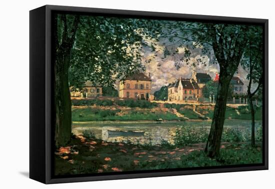 Village by the Seine (Villeneuve-La-Garenne)-Alfred Sisley-Framed Premier Image Canvas