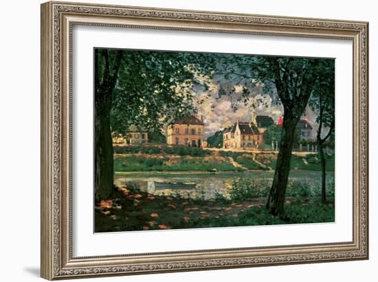 Village by the Seine (Villeneuve-La-Garenne)-Alfred Sisley-Framed Giclee Print