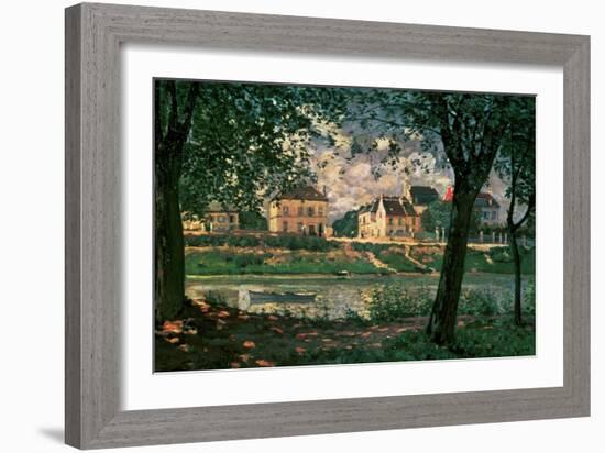 Village by the Seine (Villeneuve-La-Garenne)-Alfred Sisley-Framed Giclee Print