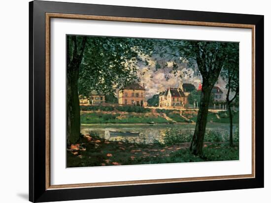 Village by the Seine (Villeneuve-La-Garenne)-Alfred Sisley-Framed Giclee Print