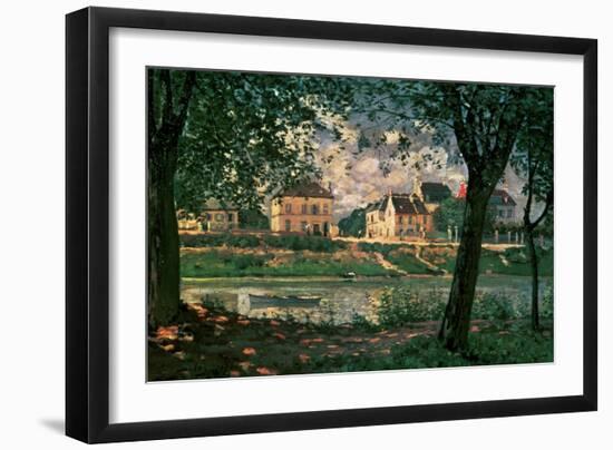 Village by the Seine (Villeneuve-La-Garenne)-Alfred Sisley-Framed Giclee Print