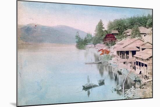 Village by Water, Japan-null-Mounted Giclee Print