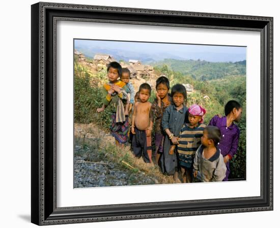 Village Children, Udomoxai (Udom Xai) Province, Laos, Indochina, Southeast Asia-Jane Sweeney-Framed Photographic Print