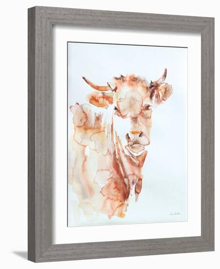 Village Cow-Aimee Del Valle-Framed Art Print