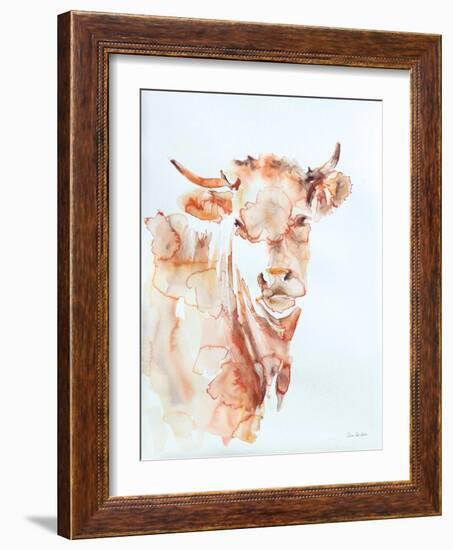 Village Cow-Aimee Del Valle-Framed Art Print