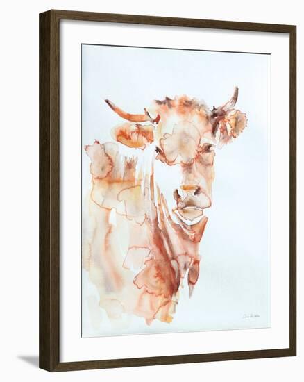 Village Cow-Aimee Del Valle-Framed Art Print