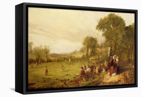 Village Cricket-John Ritchie-Framed Premier Image Canvas