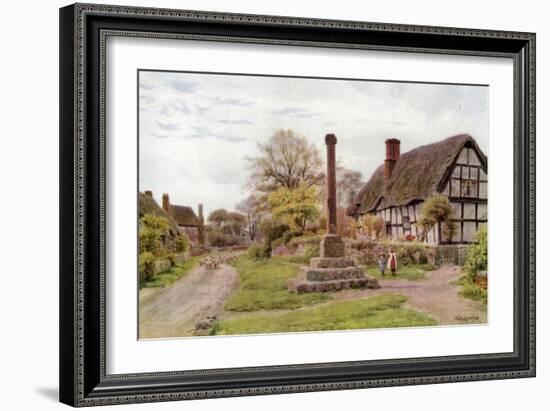 Village Cross, Ashton-Under-Hill, Gloucester-Alfred Robert Quinton-Framed Giclee Print