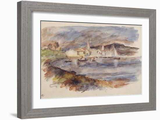 Village de pêcheurs-Pierre-Auguste Renoir-Framed Giclee Print