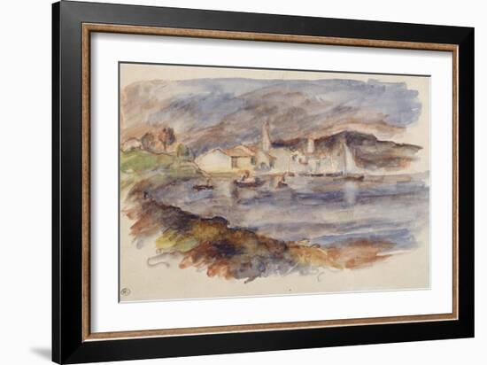 Village de pêcheurs-Pierre-Auguste Renoir-Framed Giclee Print