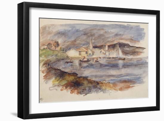 Village de pêcheurs-Pierre-Auguste Renoir-Framed Giclee Print