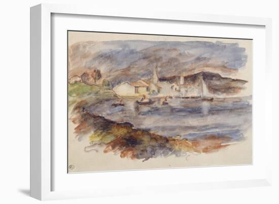 Village de pêcheurs-Pierre-Auguste Renoir-Framed Giclee Print