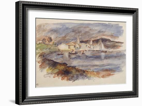 Village de pêcheurs-Pierre-Auguste Renoir-Framed Giclee Print