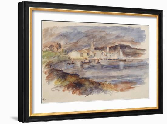 Village de pêcheurs-Pierre-Auguste Renoir-Framed Giclee Print