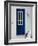 Village Door with Cat, Kokkari, Samos, Aegean Islands, Greece-Walter Bibikow-Framed Photographic Print