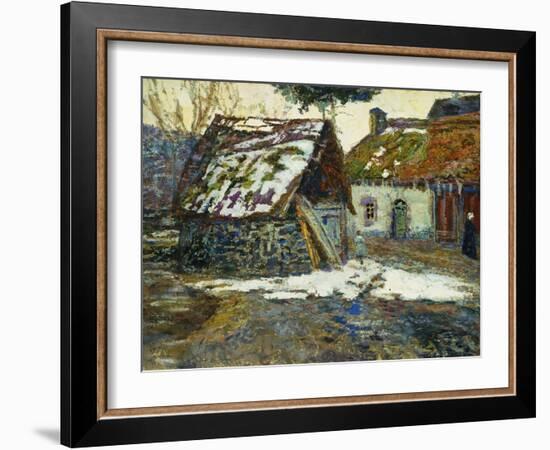Village En Hiver-Victor Charreton-Framed Giclee Print