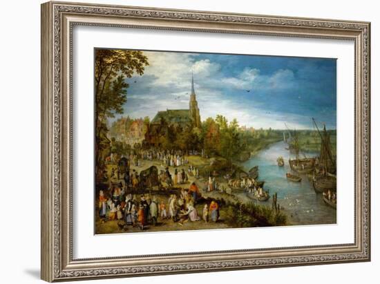 Village Fair in Schelle, 1614-Jan Brueghel the Elder-Framed Giclee Print