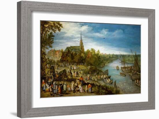 Village Fair in Schelle, 1614-Jan Brueghel the Elder-Framed Giclee Print