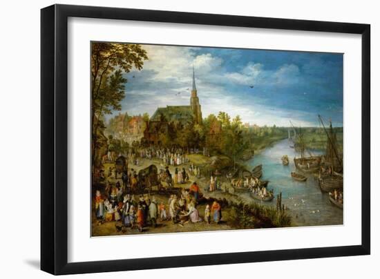 Village Fair in Schelle, 1614-Jan Brueghel the Elder-Framed Giclee Print