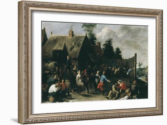 Village Festival, 1637-David Teniers the Younger-Framed Giclee Print