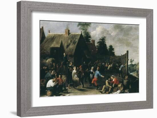 Village Festival, 1637-David Teniers the Younger-Framed Giclee Print