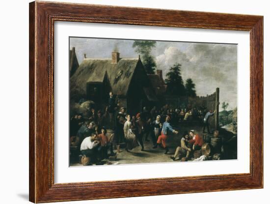 Village Festival, 1637-David Teniers the Younger-Framed Giclee Print