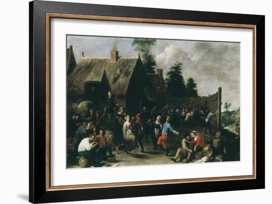 Village Festival, 1637-David Teniers the Younger-Framed Giclee Print