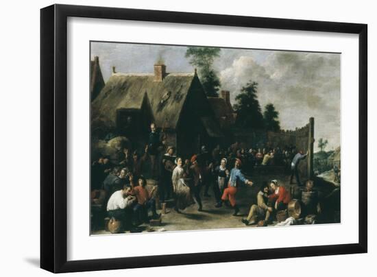 Village Festival, 1637-David Teniers the Younger-Framed Giclee Print