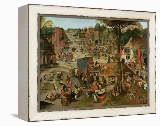 Village Festival in Honour of St. Hubert and St. Anthony, 1632-Pieter Brueghel the Younger-Framed Premier Image Canvas