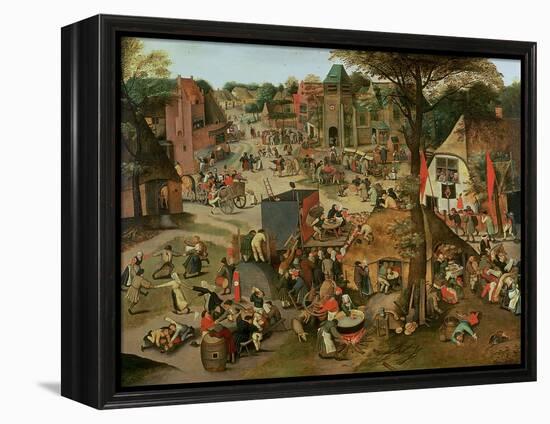 Village Festival in Honour of St. Hubert and St. Anthony, 1632-Pieter Brueghel the Younger-Framed Premier Image Canvas