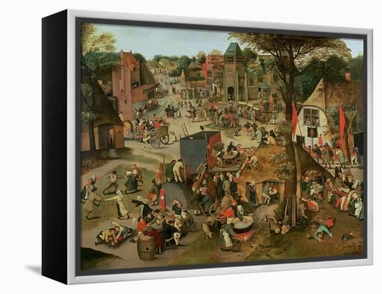 Village Festival in Honour of St. Hubert and St. Anthony, 1632-Pieter Brueghel the Younger-Framed Premier Image Canvas