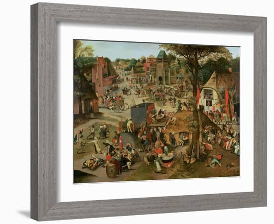 Village Festival in Honour of St. Hubert and St. Anthony, 1632-Pieter Brueghel the Younger-Framed Giclee Print