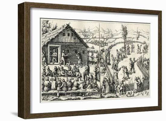 Village festival-Daniel Hopfer-Framed Giclee Print