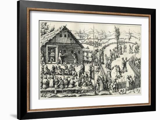 Village festival-Daniel Hopfer-Framed Giclee Print