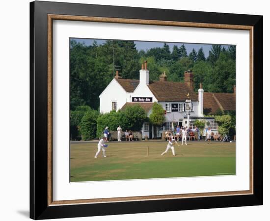 Village Green Cricket, Tilford, Surrey, England, UK-Rolf Richardson-Framed Photographic Print