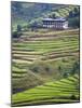 Village House and Rice Terraces in Metshina Village, Bhutan-Keren Su-Mounted Photographic Print