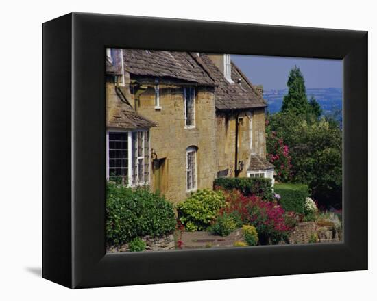 Village Houses, Bourton-On-The-Hill, Cotswolds, Gloucestershire, England, UK-David Hughes-Framed Premier Image Canvas