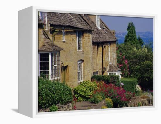 Village Houses, Bourton-On-The-Hill, Cotswolds, Gloucestershire, England, UK-David Hughes-Framed Premier Image Canvas